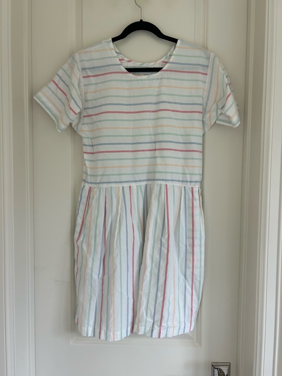 LAKE Dresses & Skirts - LAKE Striped Pastel Short Sleeve Mini Dress